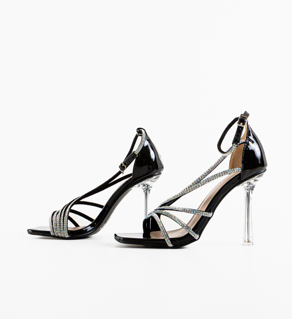 Sandale Naima Negre cu Toc - Eleganță și Stil - imagine 5