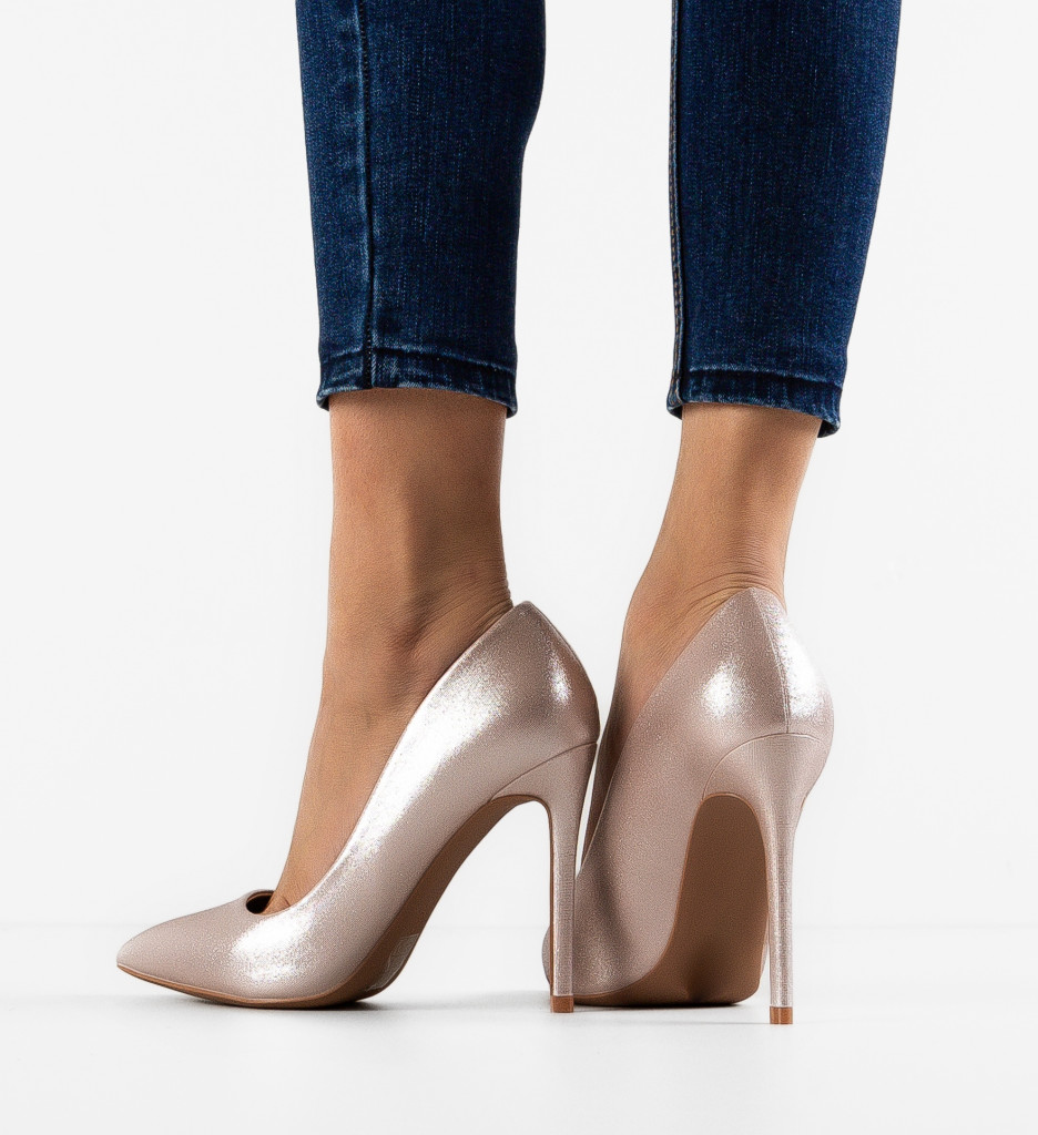 Pantofi cu toc Silica Roz - Eleganță și Stil - imagine 2