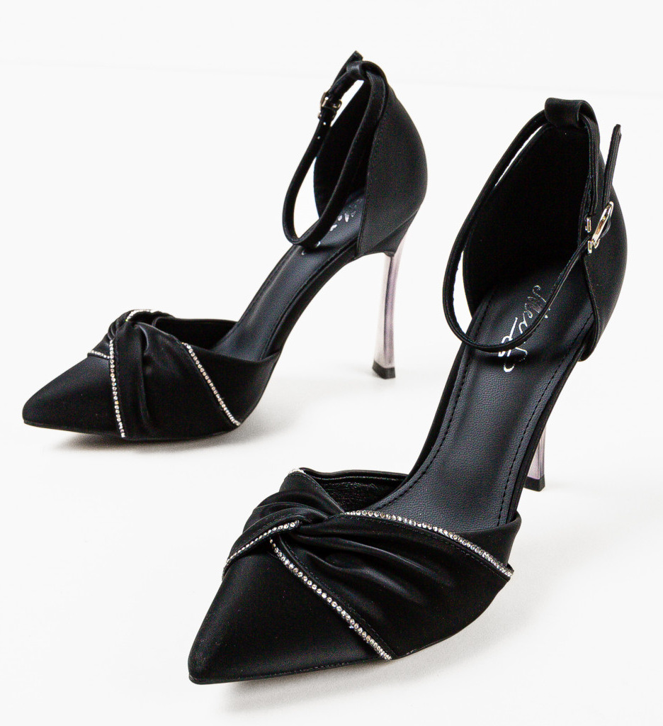 Pantofi Kofen Negri Eleganți cu Toc - imagine 5