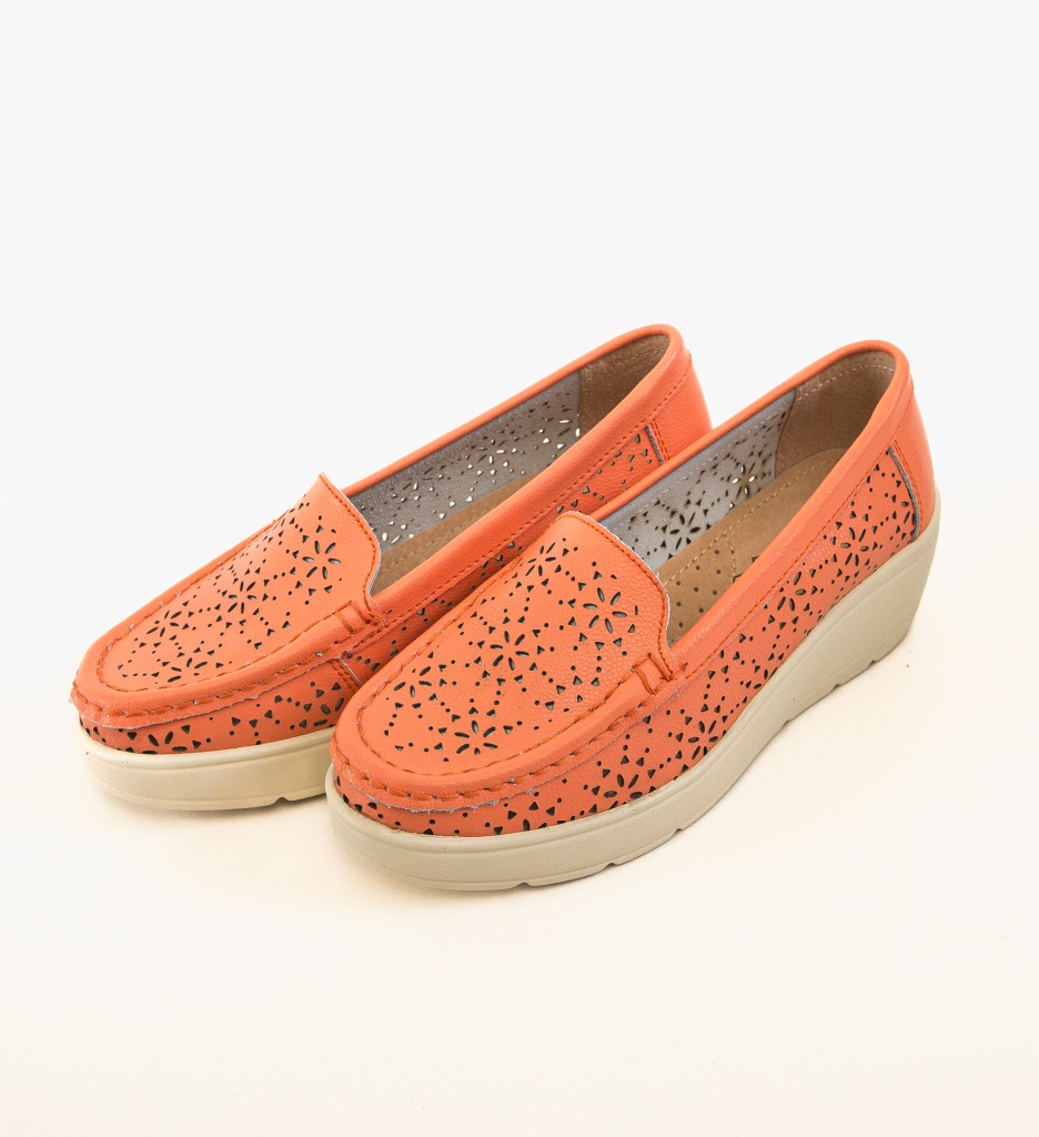 Platforme Dama Myzy Portocalii - Stil Casual - imagine 5