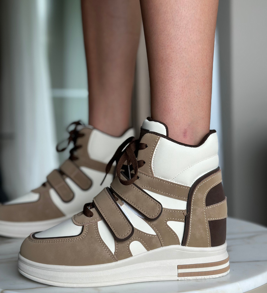 Sneakers Dama Kieran Khaki | Stil Urban Confortabil - imagine 3