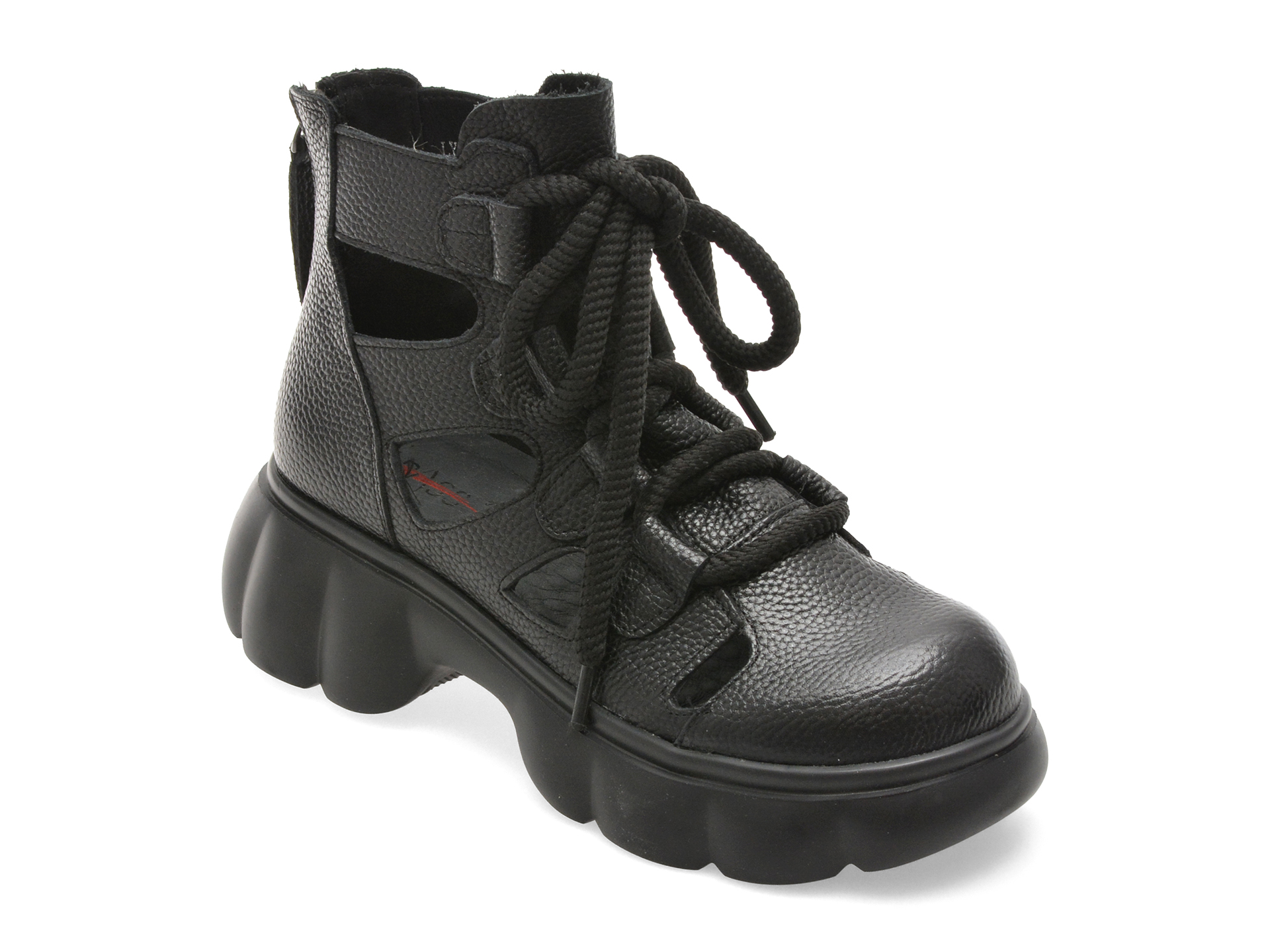 Ghete PASS COLLECTION Negre Piele Naturală