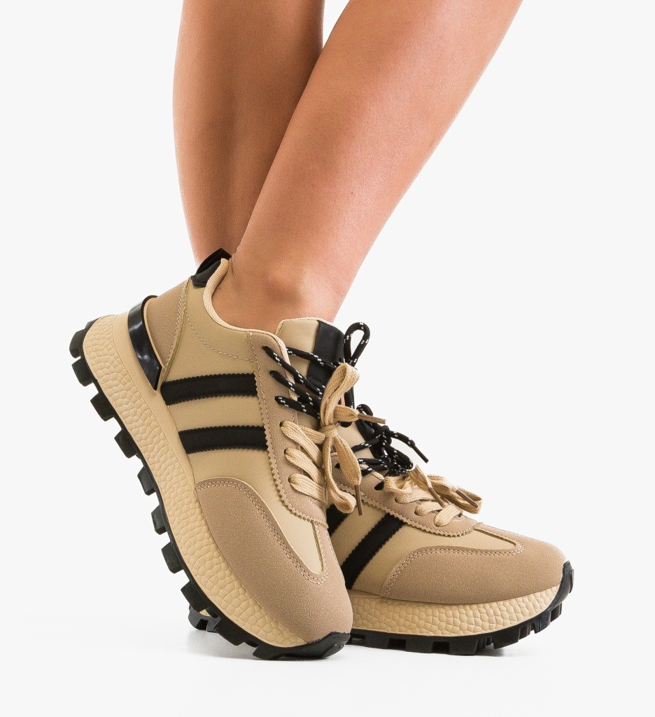 Sneakers Dama Kilua Bej | Confort Sport - imagine 5