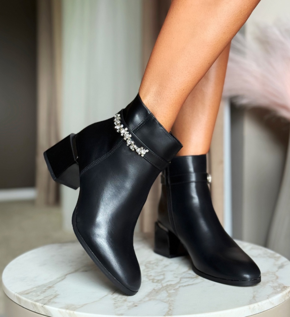 Botine Dama Juani Negre - Eleganță și Confort