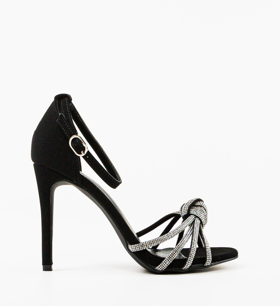 Sandale cu toc Chester Negre - Eleganță și Stil - imagine 2