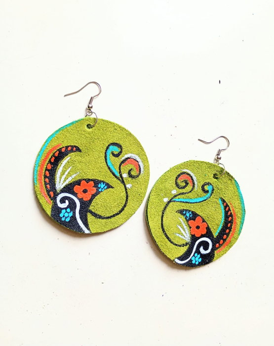 Cercei Handmade Piele Naturală Shopika | Unicat