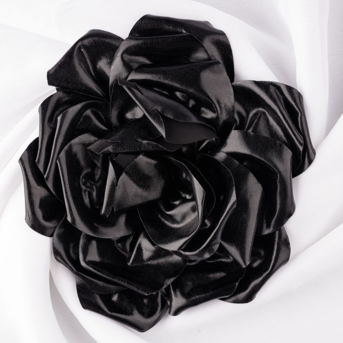 Brosa Floare Metalizata cu Clips Par - Shopika