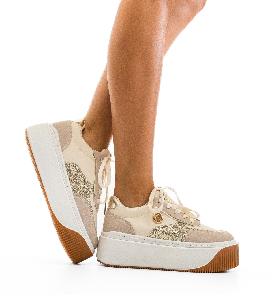 Sneakers Dama Plouta Bej - Confort & Stil