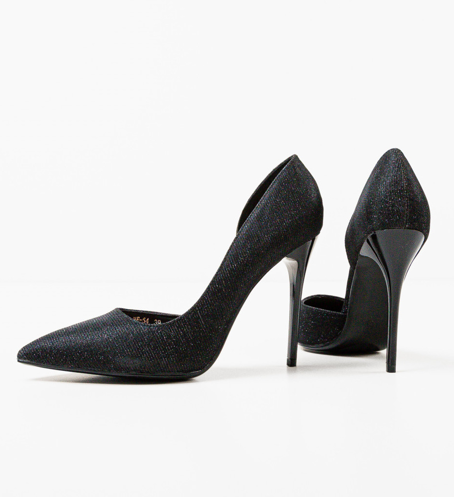 Pantofi dama Gray Negri cu toc elegant - imagine 8