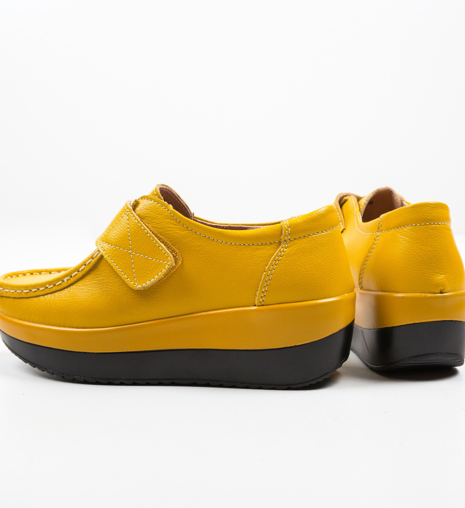 Pantofi Sport Groma Galbeni - Confort Urban - imagine 5