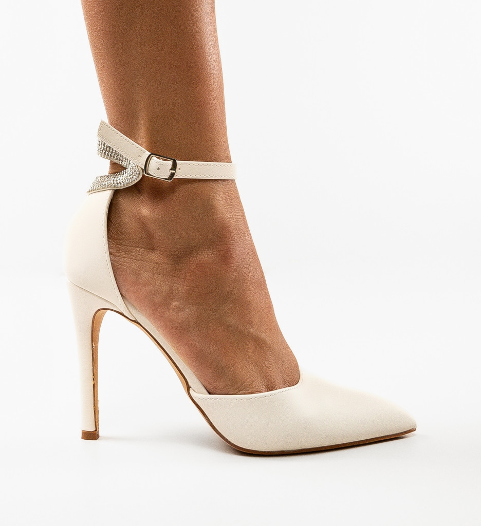 Pantofi Dama Sneha Bej | Eleganță și Stil - imagine 3