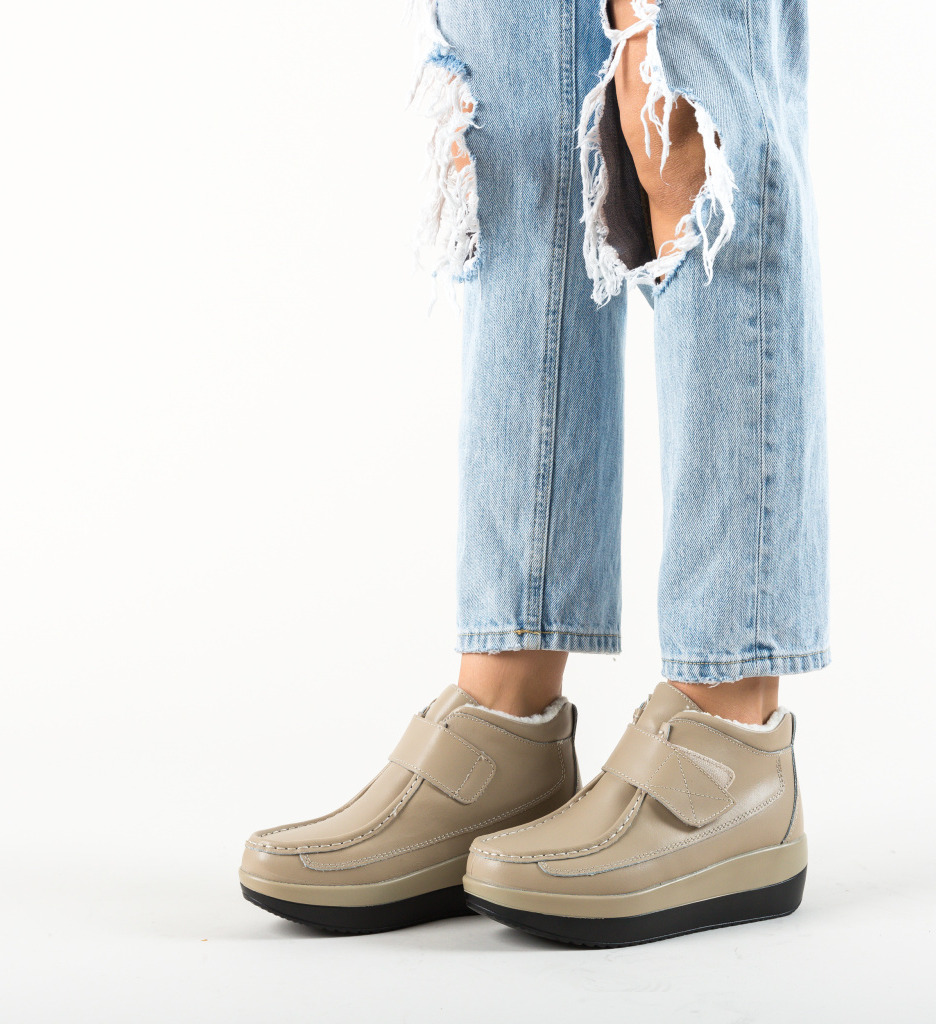 Pantofi Casual Jistry Bej | Confort și Stil - imagine 2