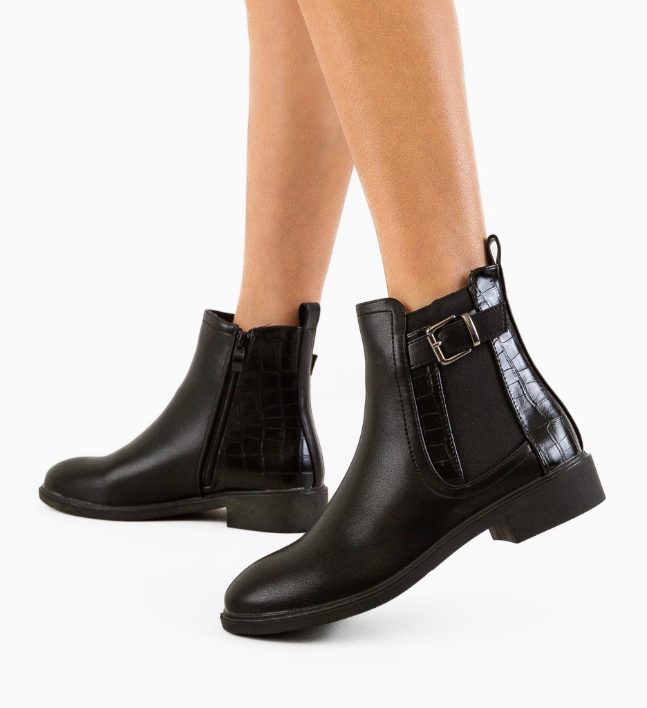 Ghete Dama Byrne Negre | Eleganță și Stil - imagine 2