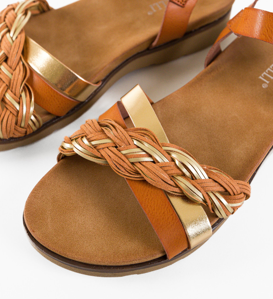 Sandale Dama Min Camel | Eleganță și Stil - imagine 13