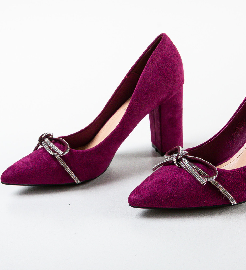 Pantofi cu Toc Nieve Mov - Eleganță Asigurată - imagine 5
