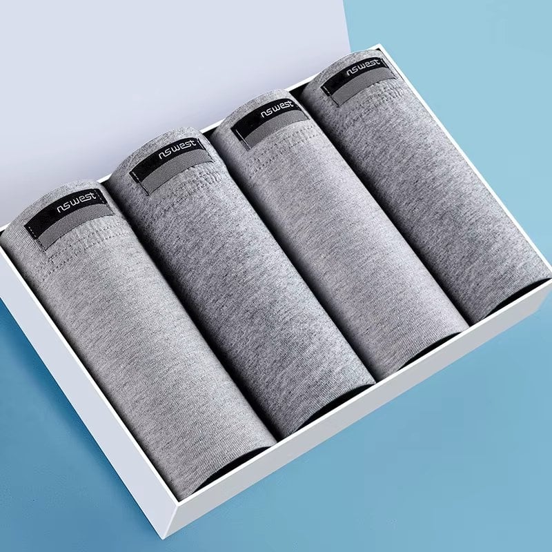 Picadili Set 4 Boxeri Confort Bumbac Gri