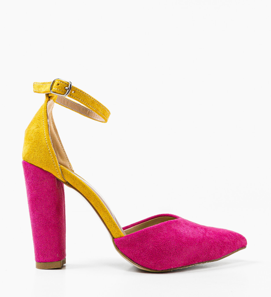 Pantofi dama Gizmo Fuchsia cu toc elegant - imagine 4