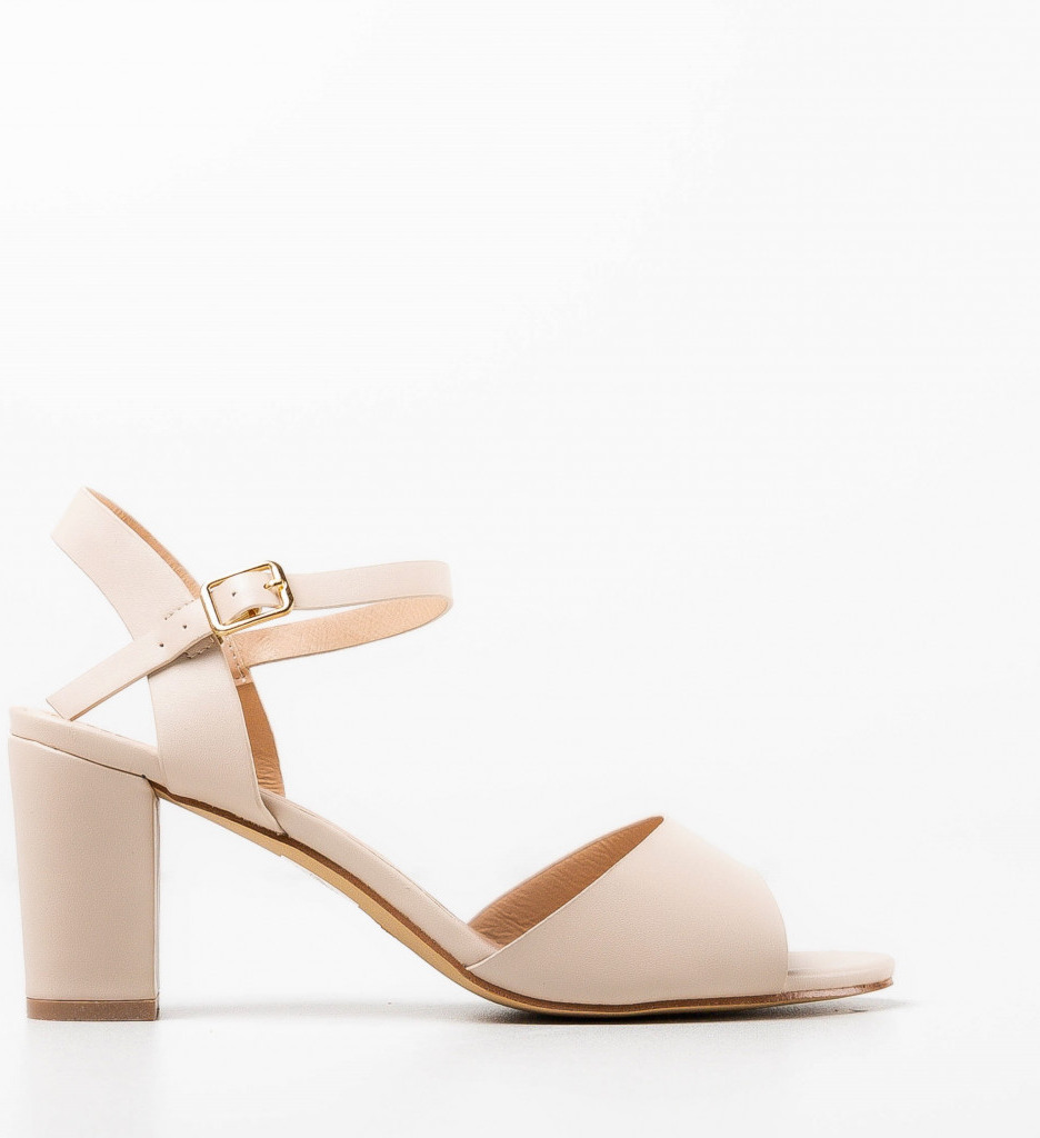 Sandale Toc Bej Elegante - Parfume - imagine 4