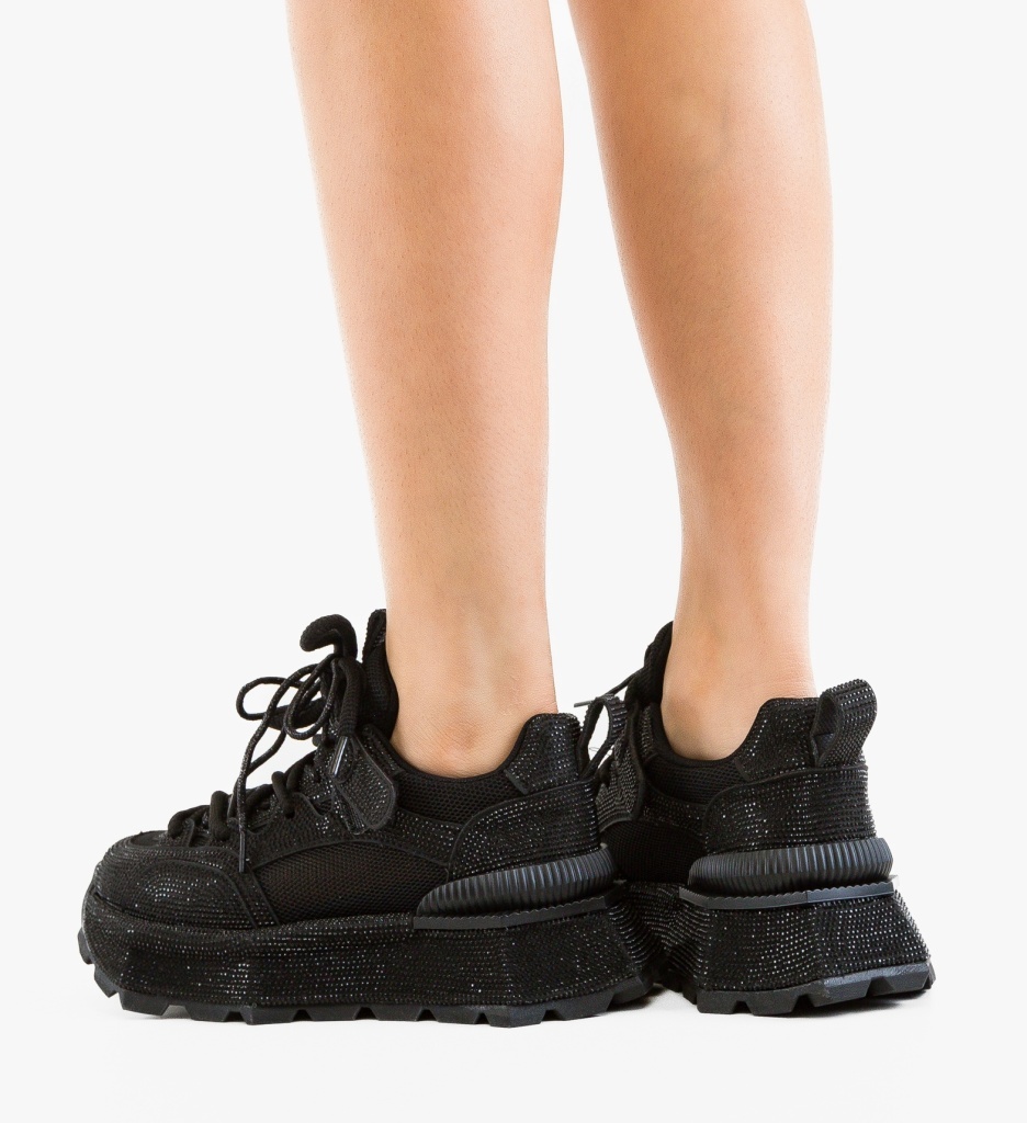 Sneakers Dama Kombat Negri - Confort și Stil Sport - imagine 6