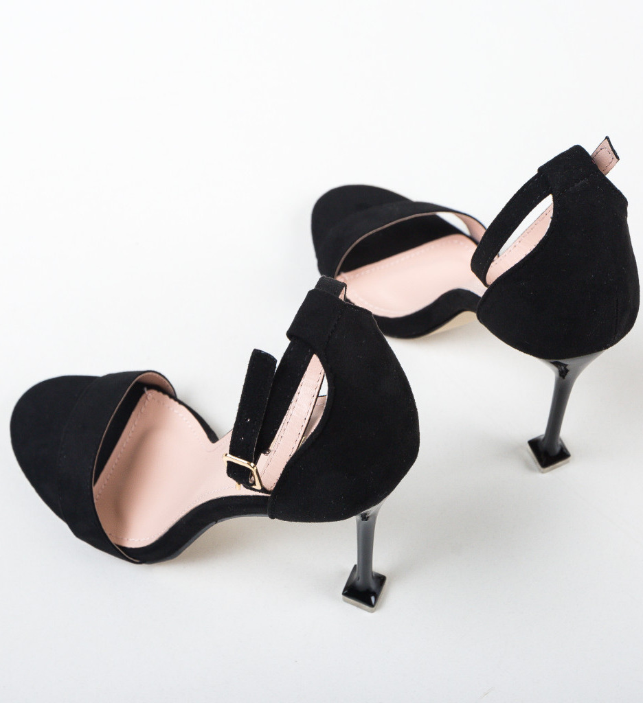 Sandale cu Toc Brock Negre | Eleganță Asigurată - imagine 7