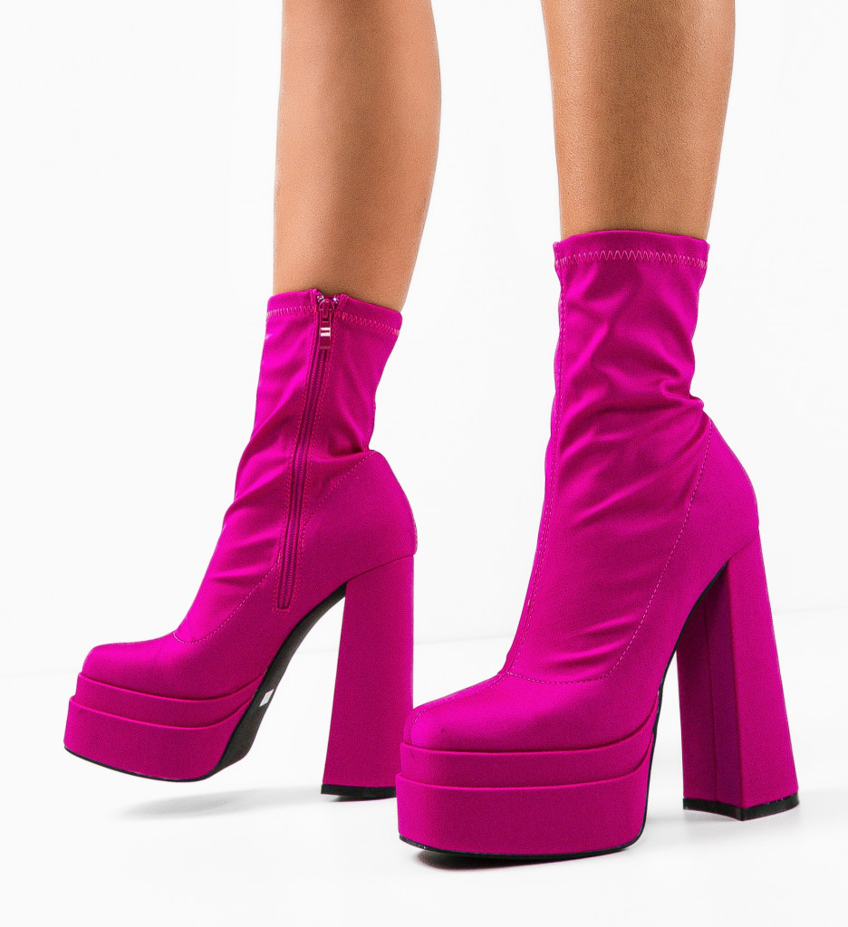 Botine Dama Platona Fuchsia | Stil și Eleganță - imagine 2