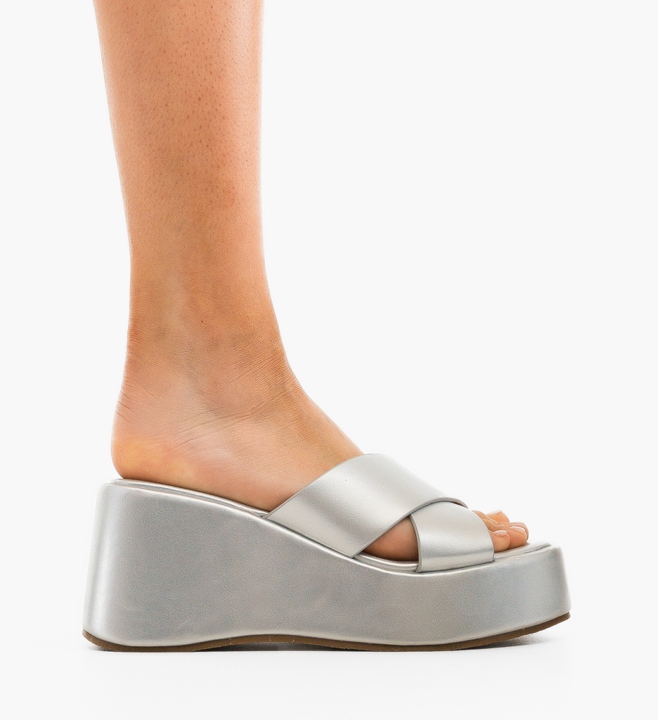 Platforme Dama Argintii Odora | Elegante si Moderne - imagine 4