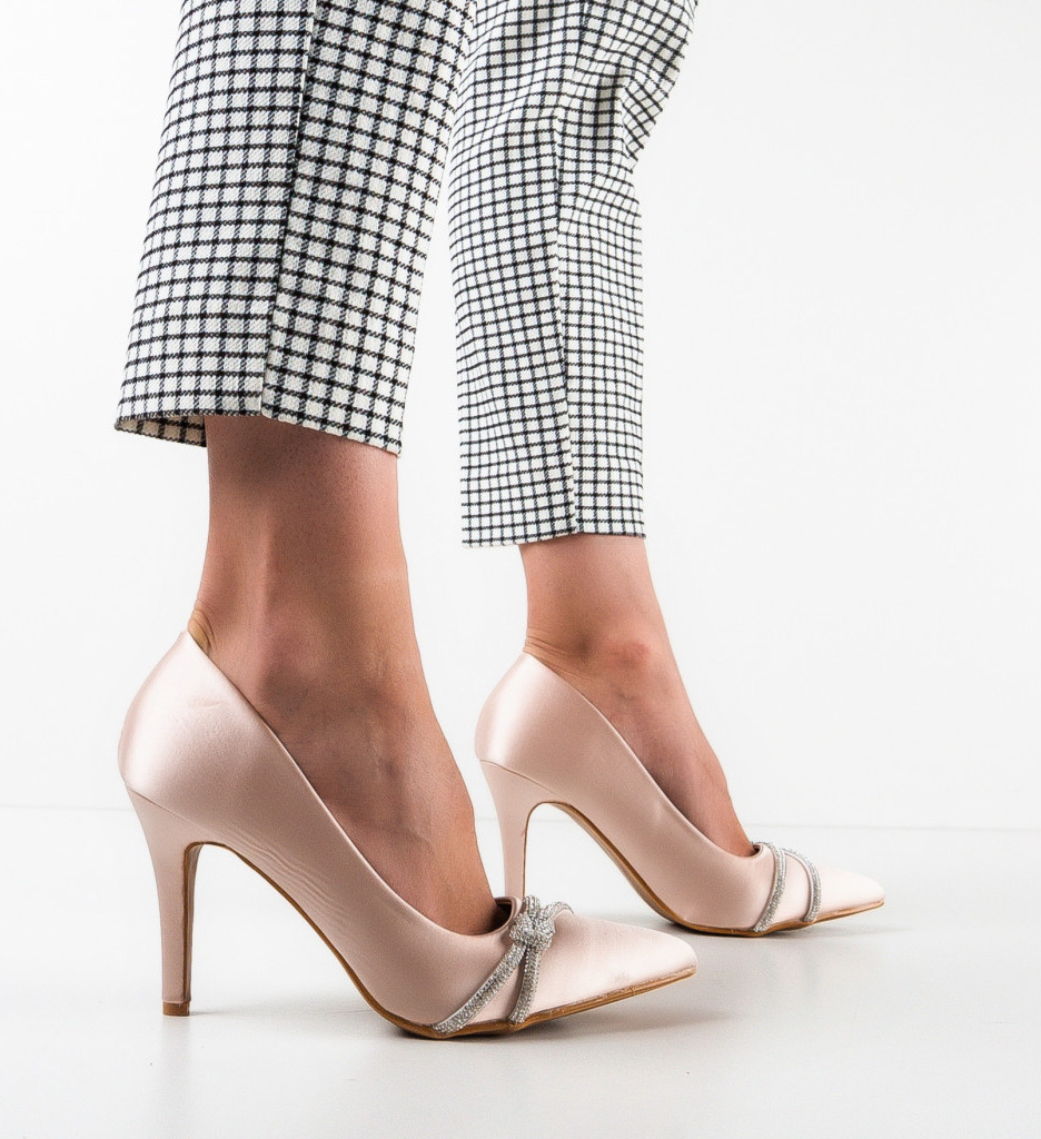Pantofi Dama Auzo Aurii cu Toc Eleganți - imagine 3