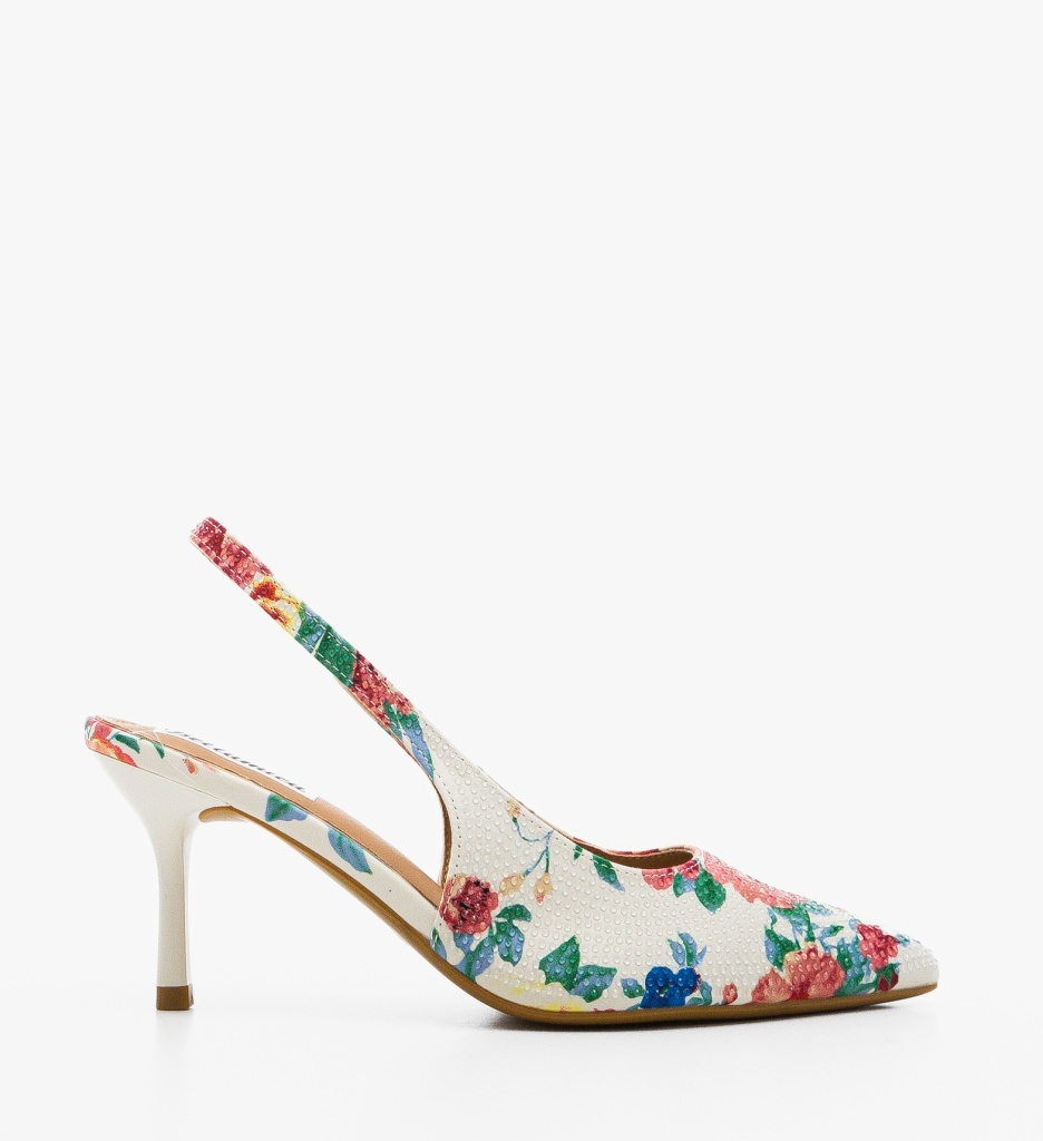 Pantofi dama Unin Albi eleganți, toc stabil - imagine 8