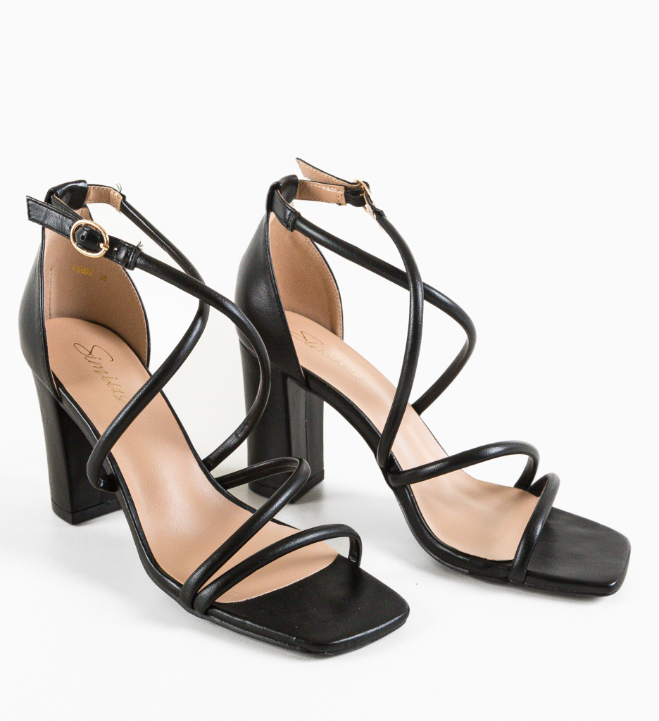Sandale Toc Mies Negre - Eleganță Asigurată - imagine 8