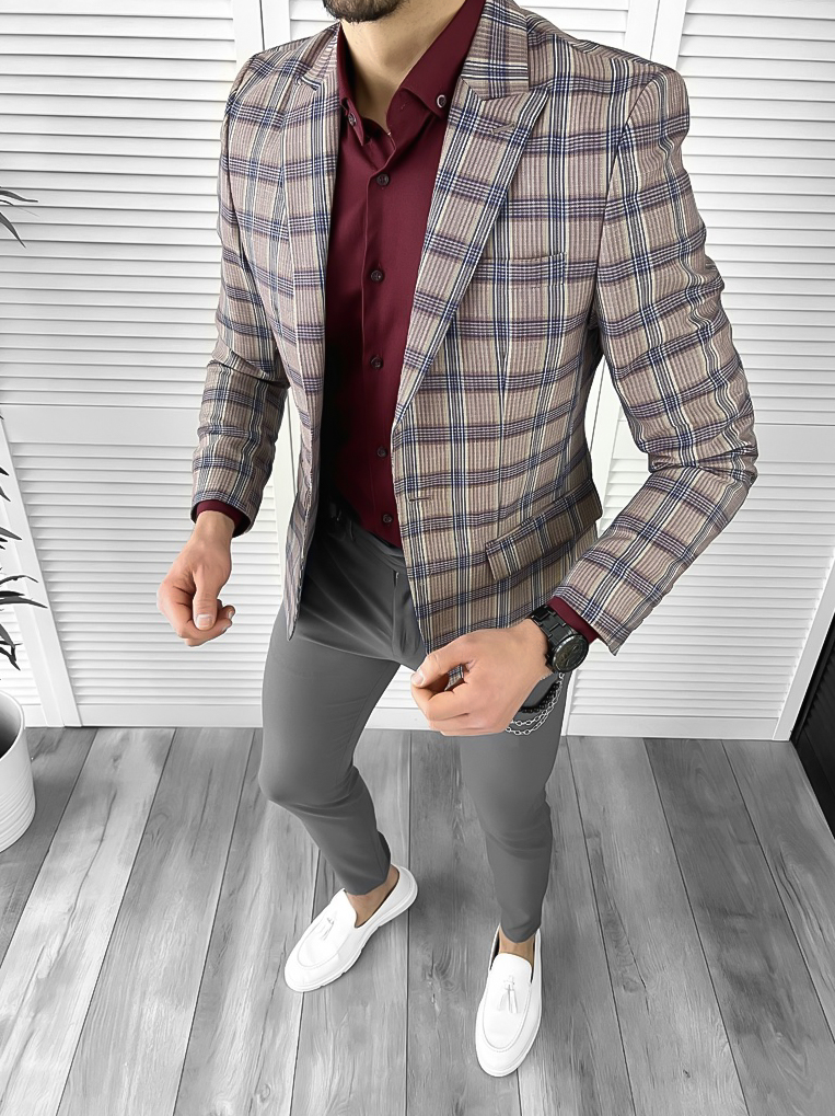 Ținută Smart Casual Bărbați 3 Piese Slim Fit