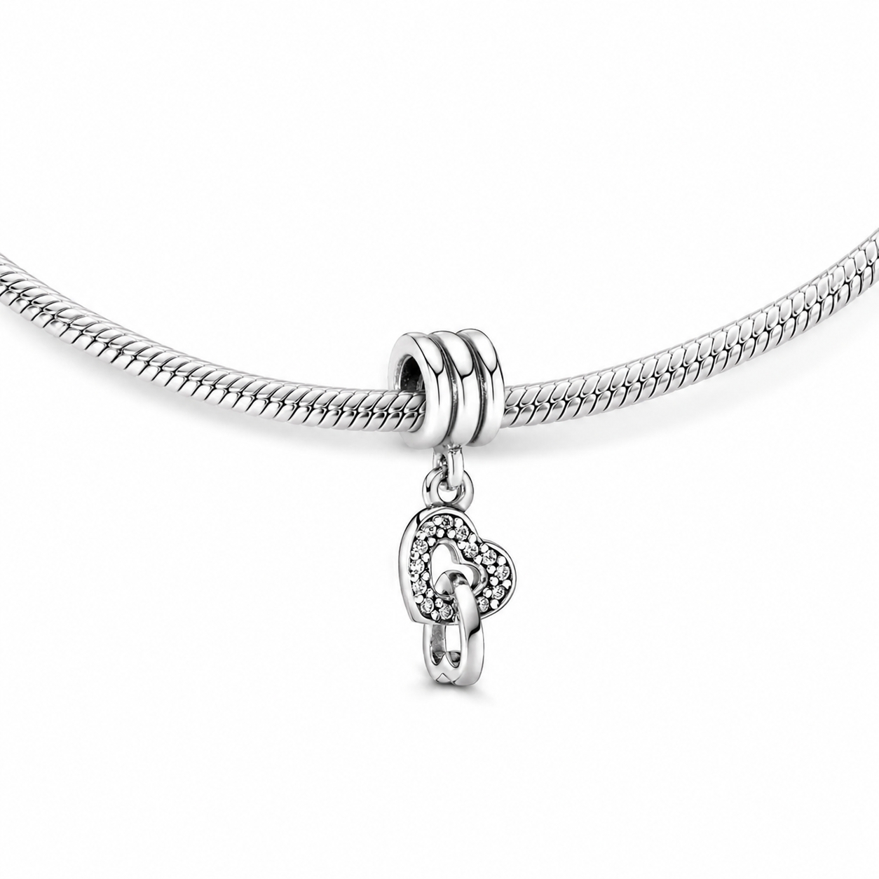 Charm Argint 2 Inimi Amanda JW1149 - imagine 2