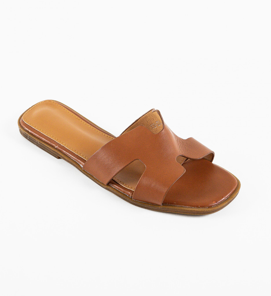 Papuci Dama Doku Camel - Confort & Stil - imagine 2