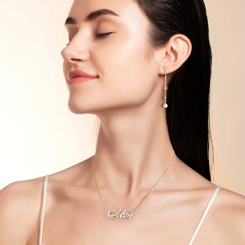 Cercei Fluture Argint 925 Delis - Eleganță Aur - imagine 2