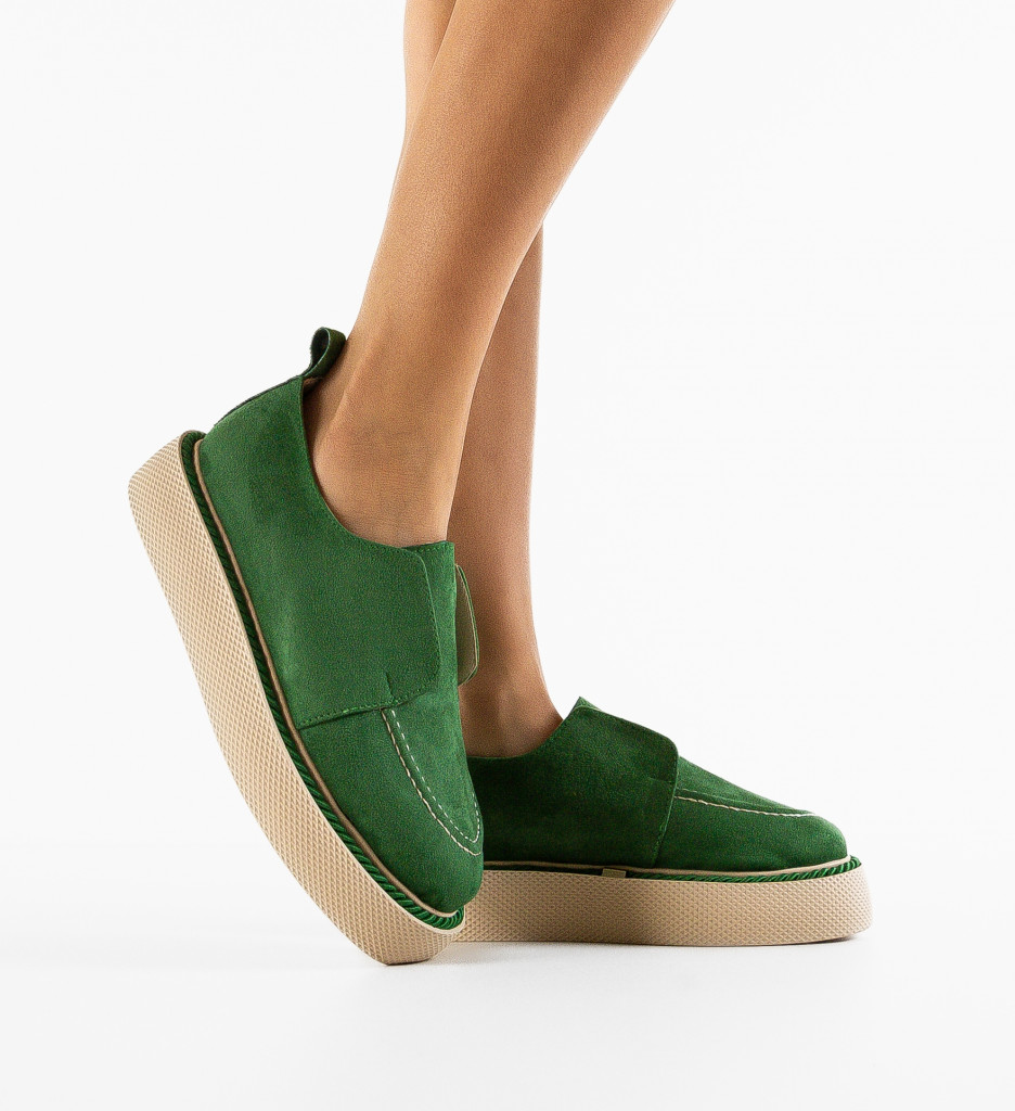 Pantofi Casual Hayter Verzi - Confort Urban - imagine 2