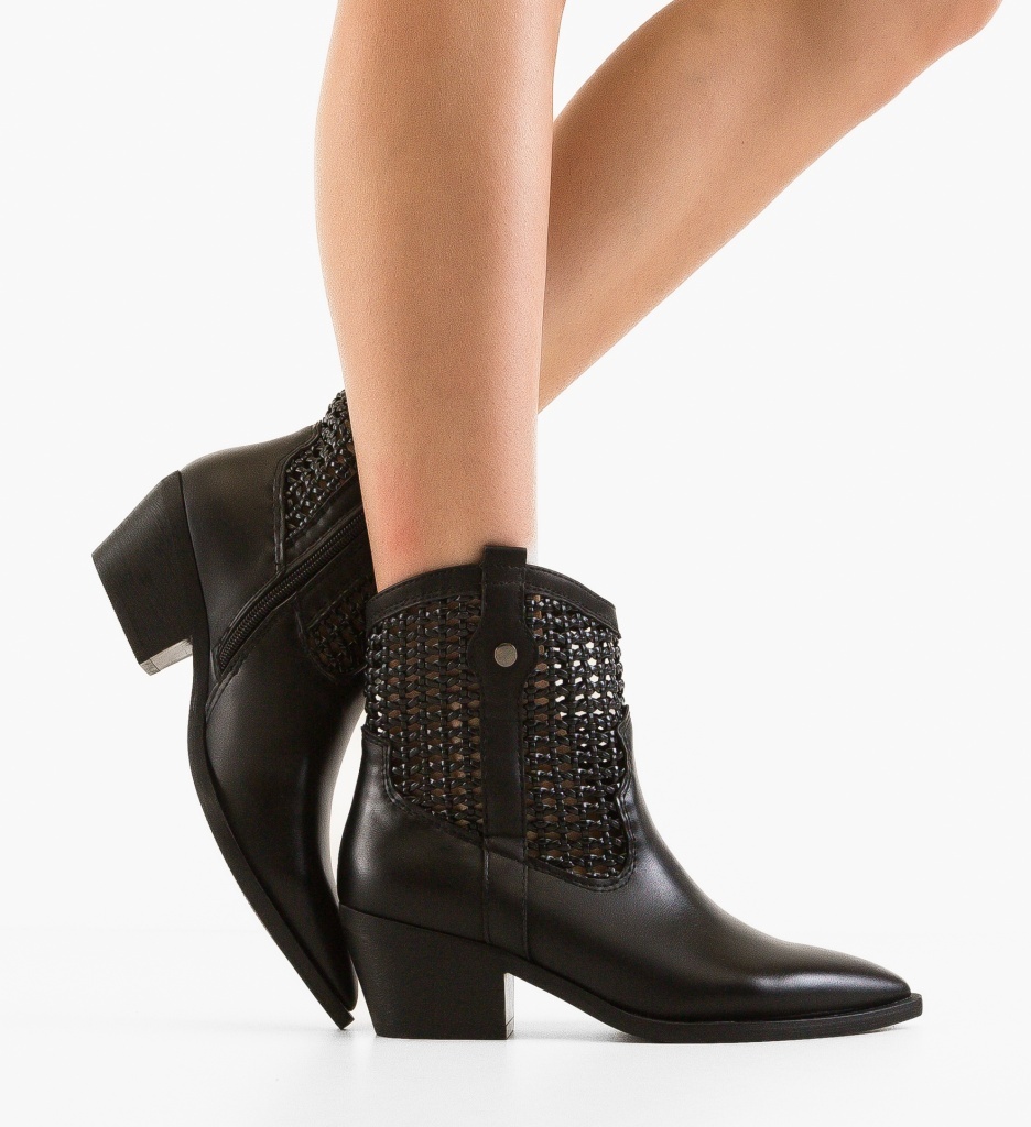 Botine Dama Fran Negre | Stil Urban Elegant - imagine 2