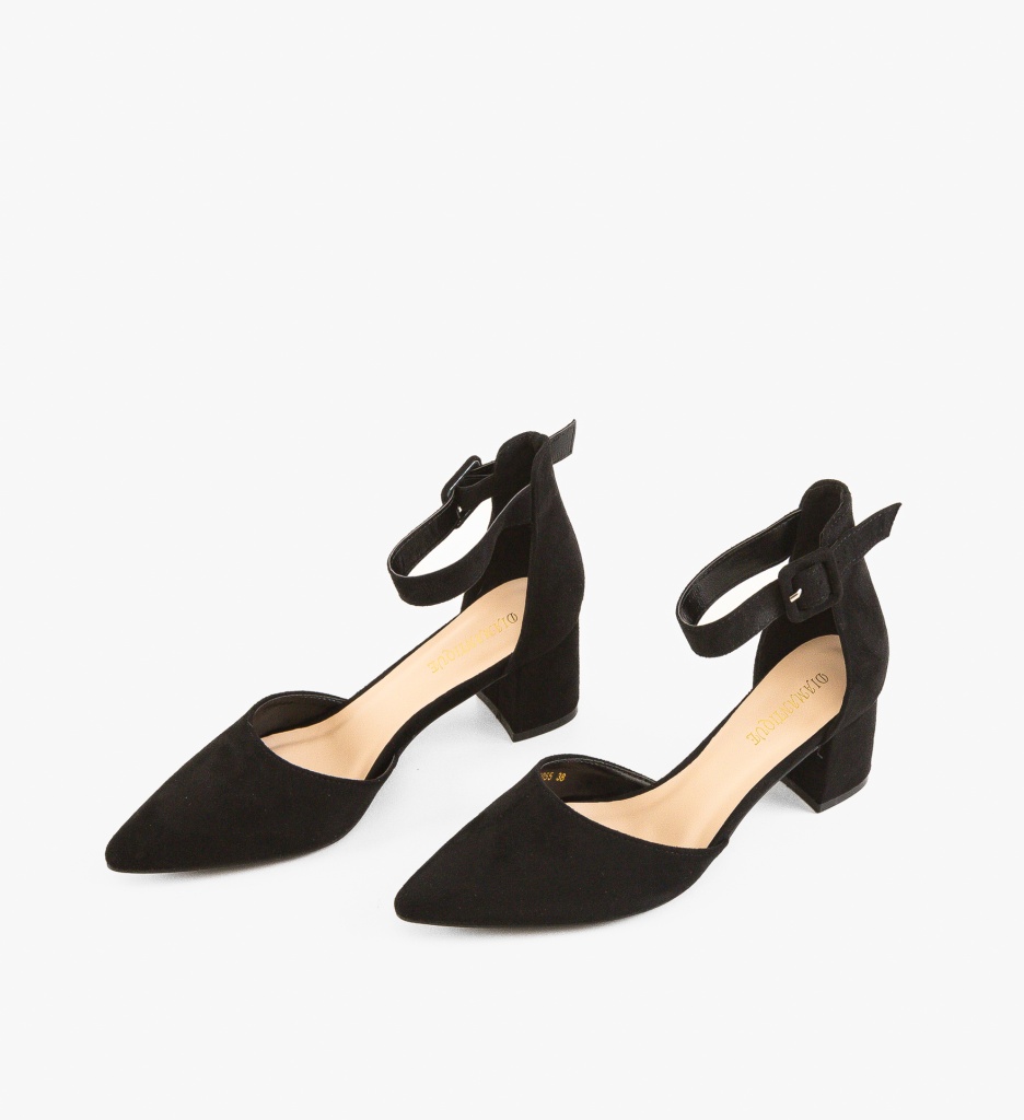 Pantofi Cain Negri Eleganți cu Toc - imagine 4
