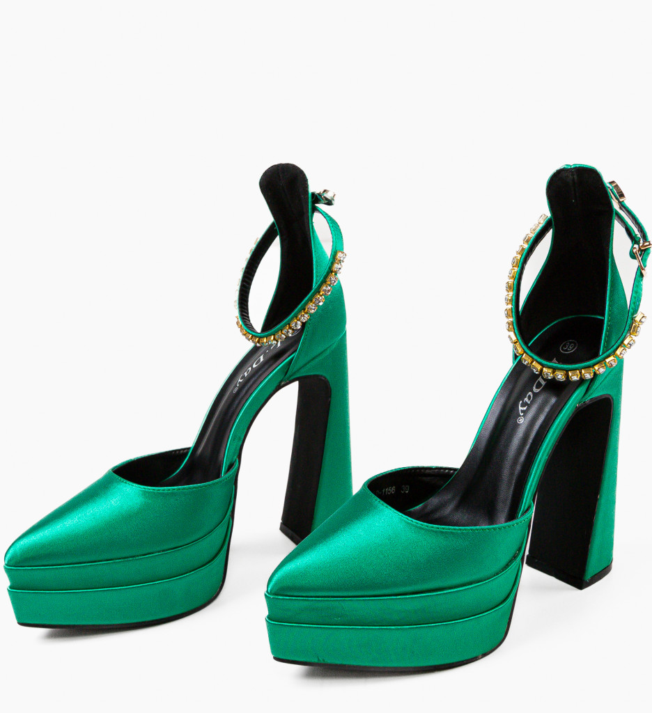 Pantofi Toc Leydey Verzi - Eleganță Asigurată - imagine 5