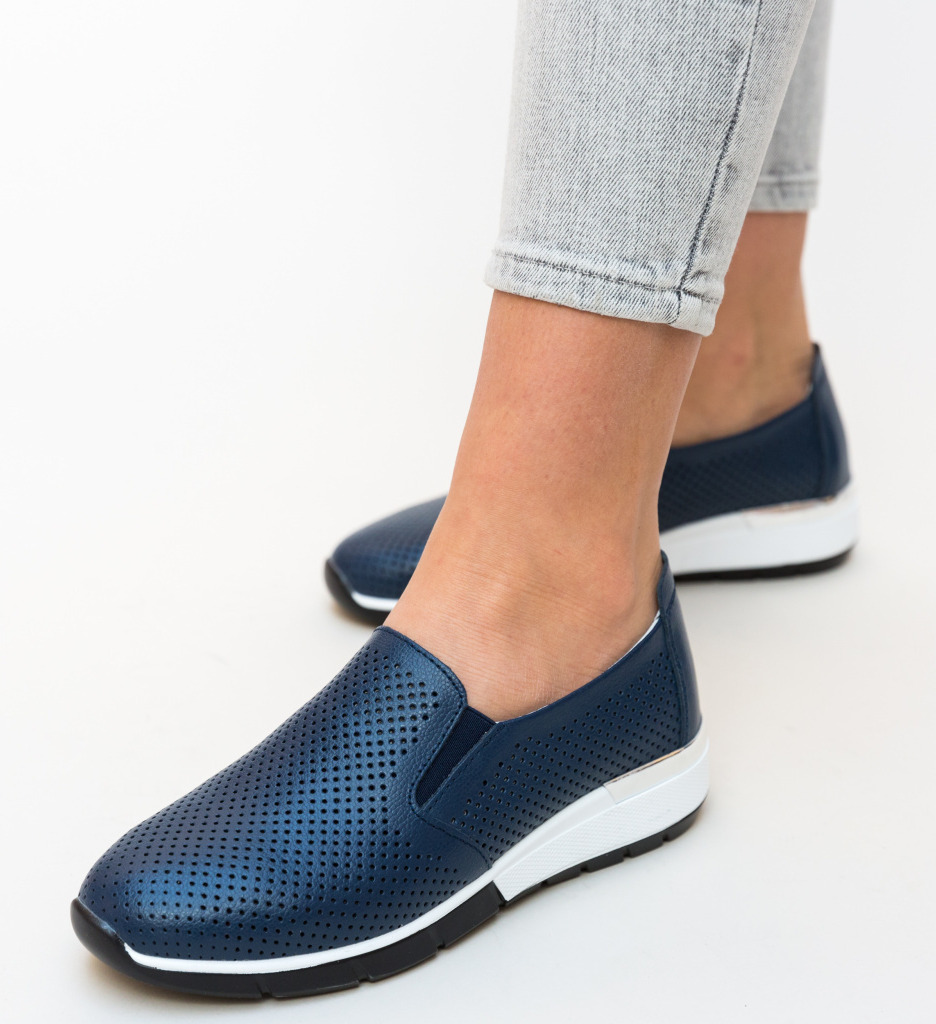 Pantofi Casual Pufine Bleumarin Confort - imagine 2