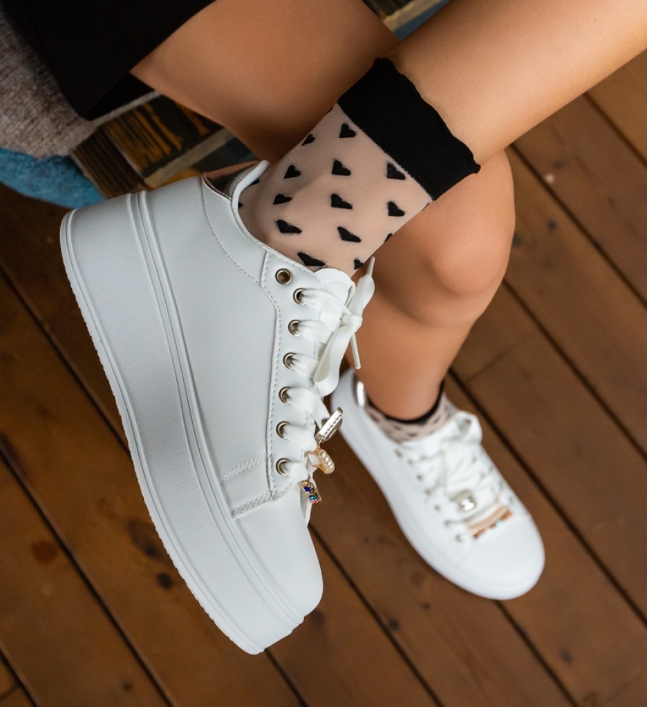 Sneakers Dama Bryson Albi - Confort și Stil - imagine 7