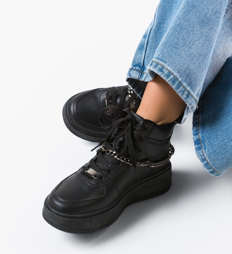 Pantofi Sport Lewys Negri | Confort & Stil - imagine 3