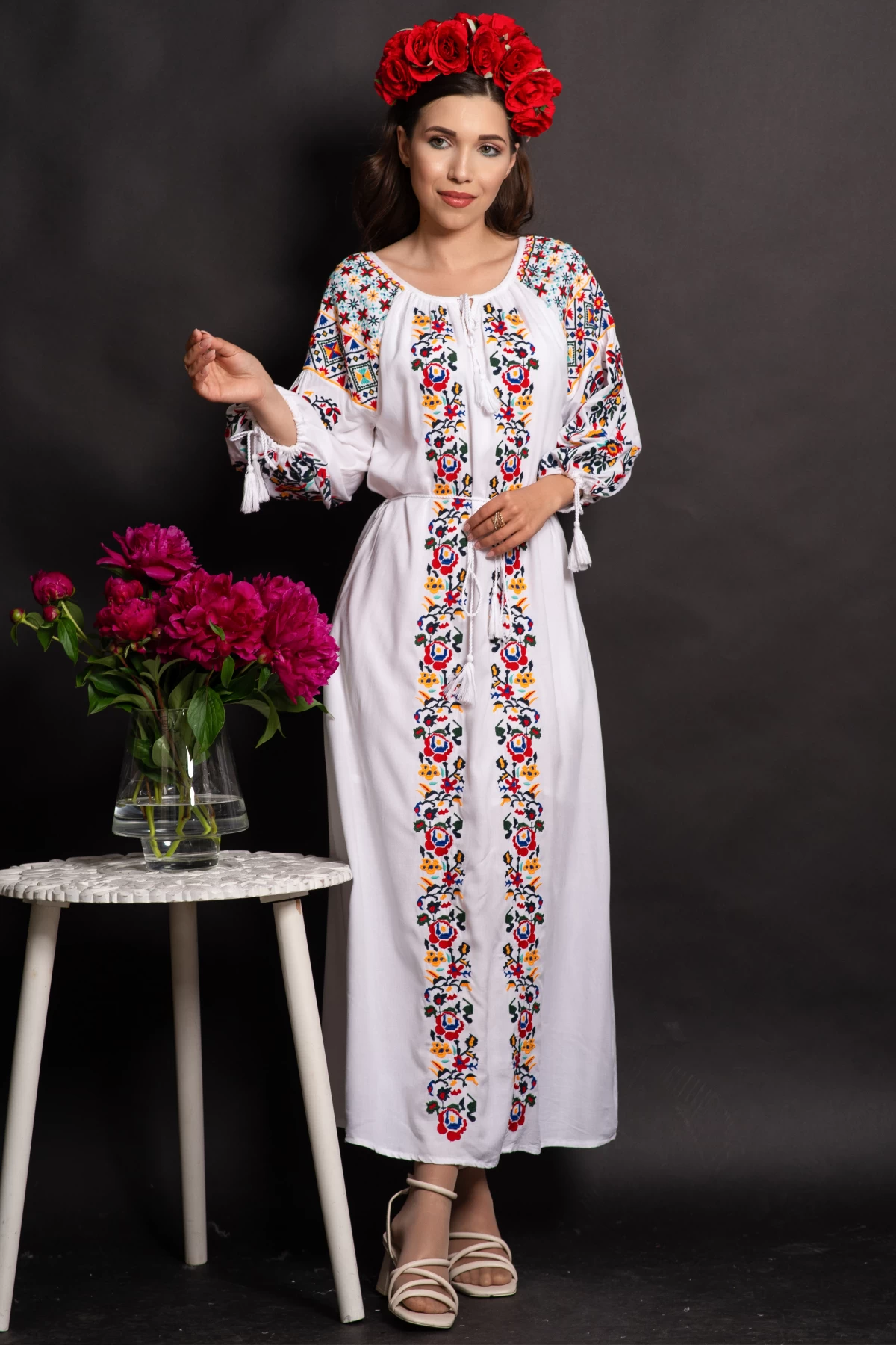Rochie Traditional Fernanda | Broderie Florală