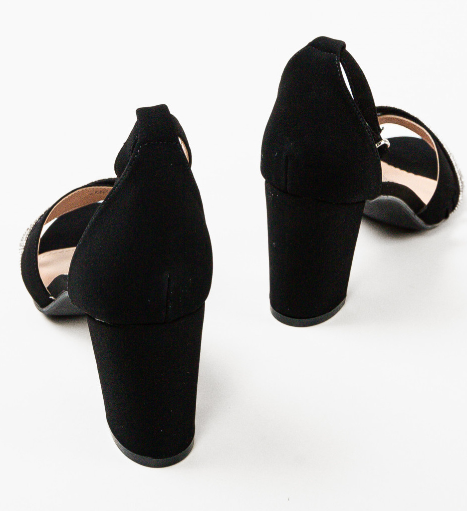 Sandale Dama Skye Negre Elegante - imagine 5