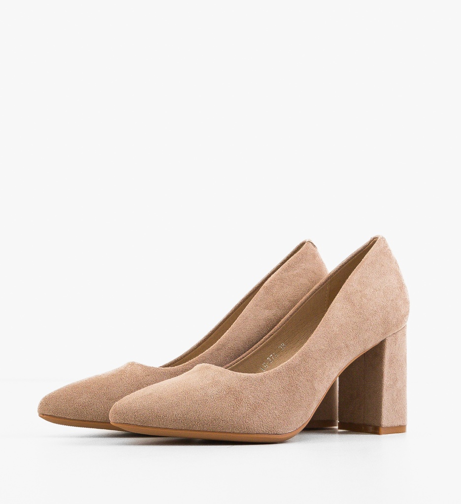 Pantofi Gyny Bej cu Toc | Eleganți și Moderni - imagine 4