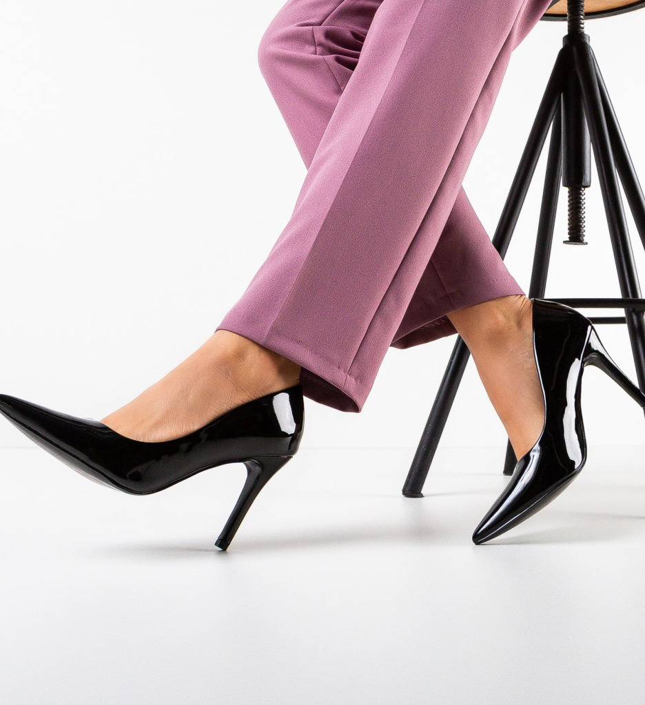 Pantofi cu Toc Olson Negri | Eleganță Asigurată - imagine 3