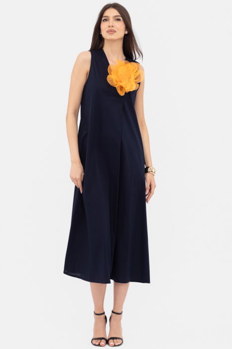 Rochie Shopika Bleumarin din Bumbac | Stil & Confort