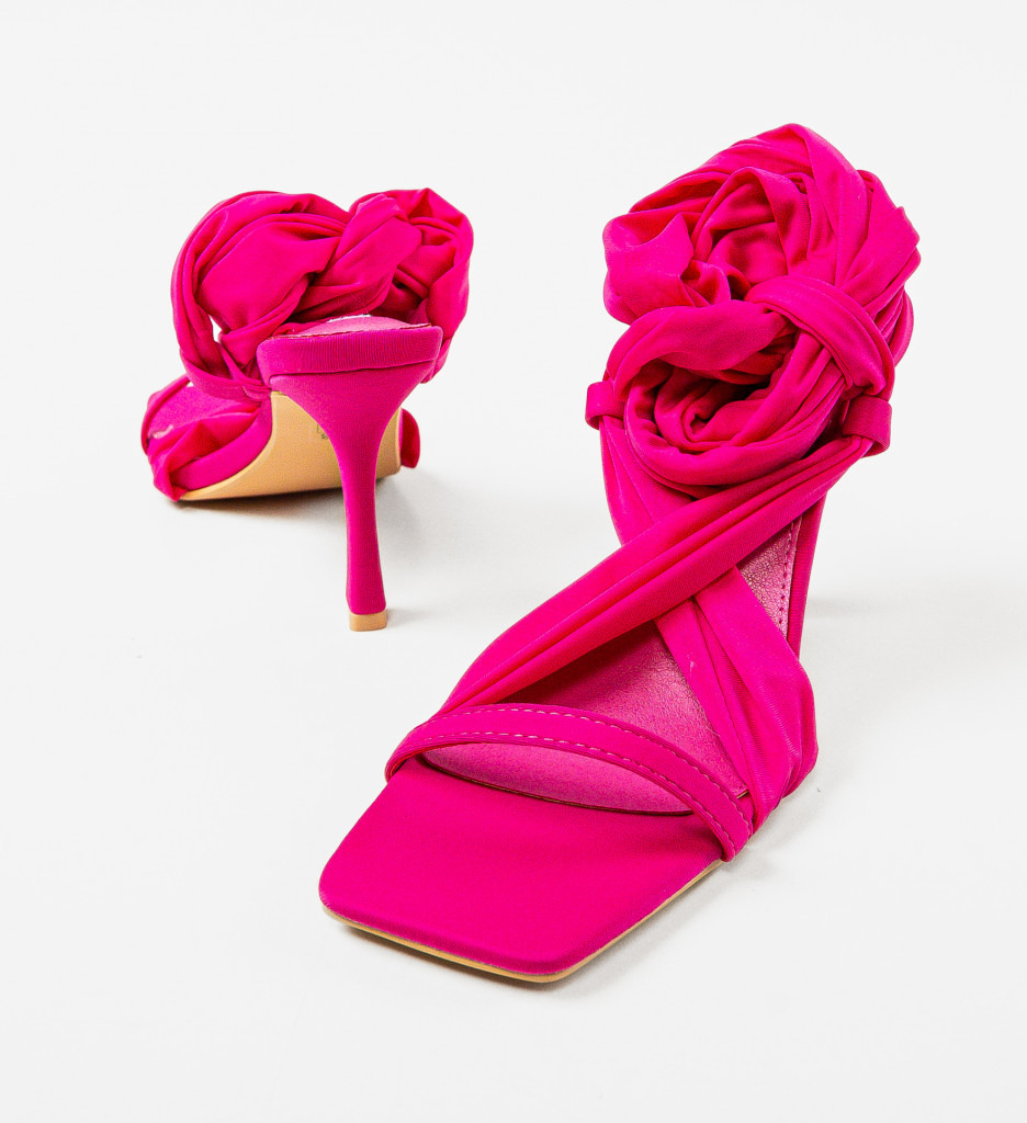 Sandale cu toc Septembe Fuchsia - Eleganță maximă - imagine 8