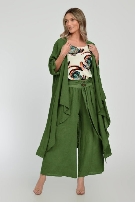 Pantaloni în Olive Verde cu In Shopika