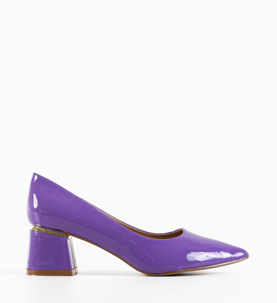 Pantofi dama Fedlimi Mov | Eleganți cu Toc - imagine 4