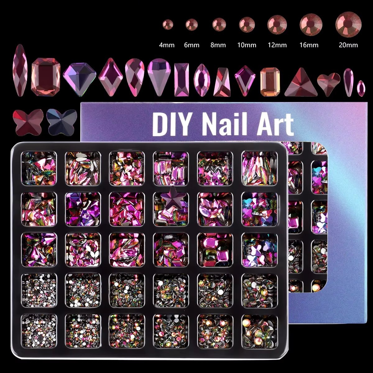 Strasuri Unghii Marquise Multicolor – Manichiură Spectaculoasă
