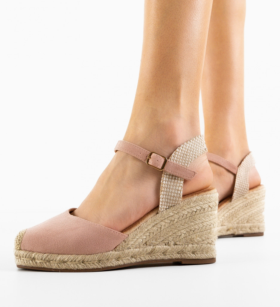 Platforme Dama Moana Roz Elegante - imagine 3